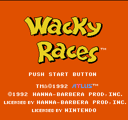 Wacky Races (USA) Title Screen